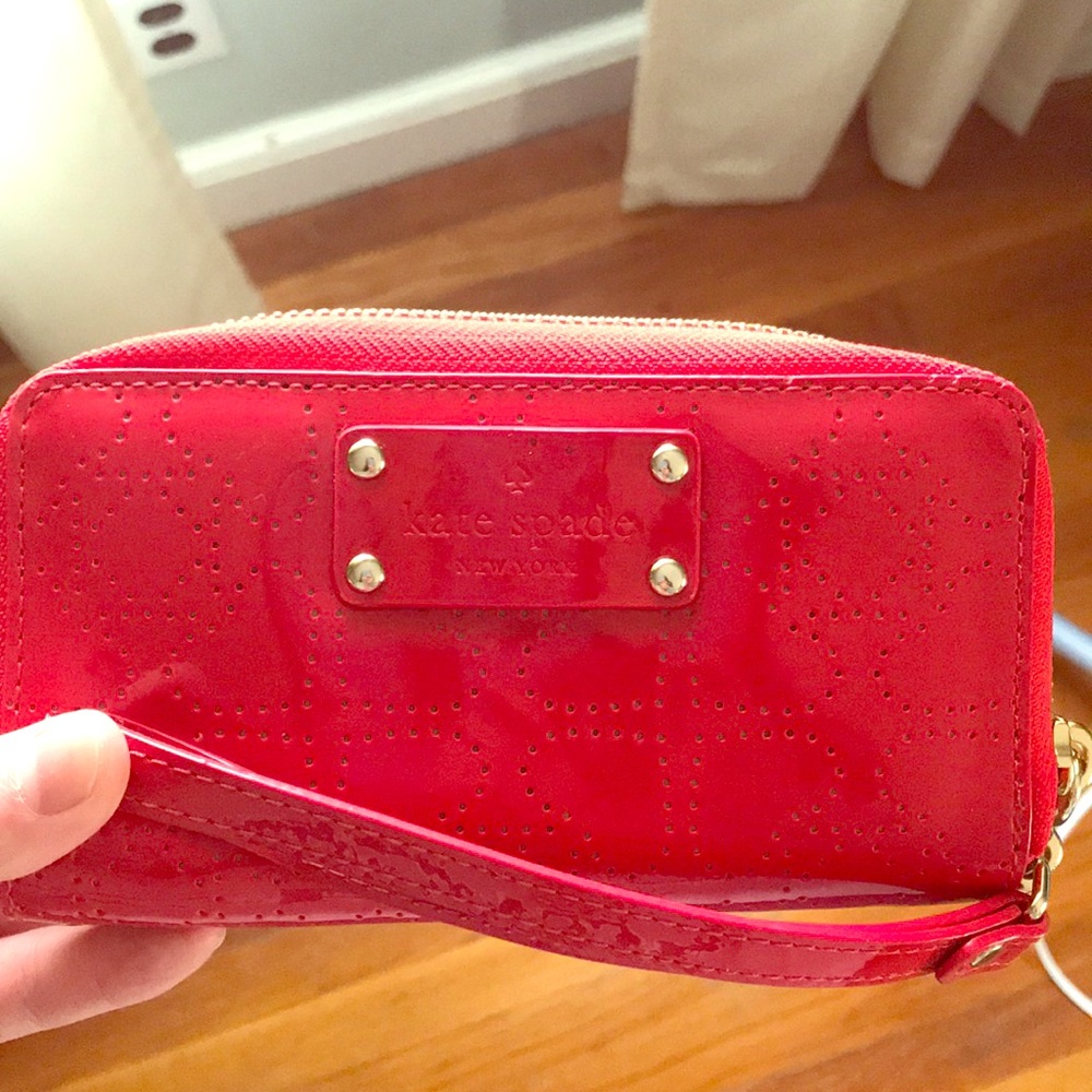 NEW Red Kate spade wristlet